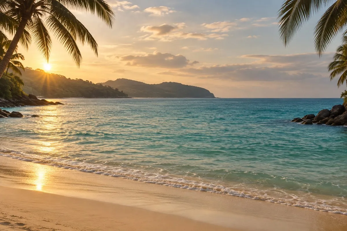 Strand auf Phuket bei Sonnenuntergang